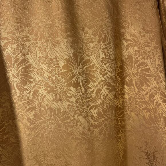 Vintage STUNT Collections 100% Silk Jacquard Blouse | Burnt Orange Gold Size M - Picture 7 of 9